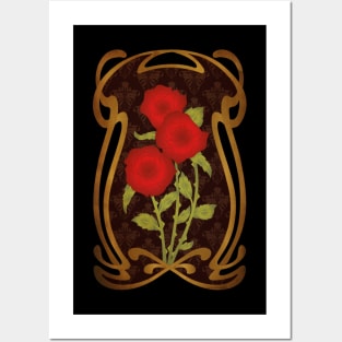 Art Nouveau Rose Posters and Art